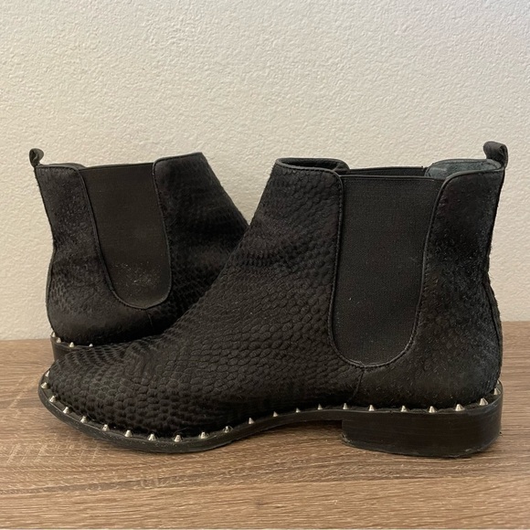 Schutz Black Studded Chelsea Boots, Size 9.5 - Picture 4 of 9
